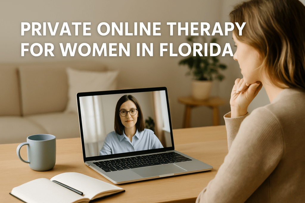 Private online therapy for women in Florida — Discreet Therapy virtual counseling session